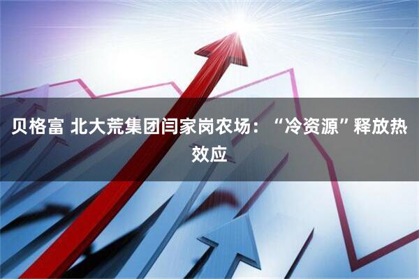 贝格富 北大荒集团闫家岗农场：“冷资源”释放热效应
